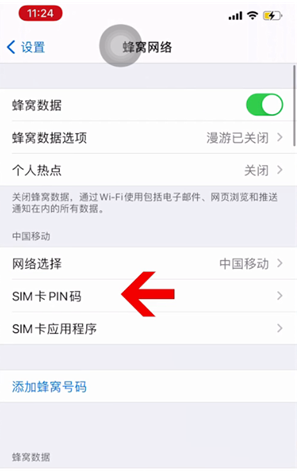 古塔苹果14维修网分享如何给iPhone14的SIM卡设置密码 