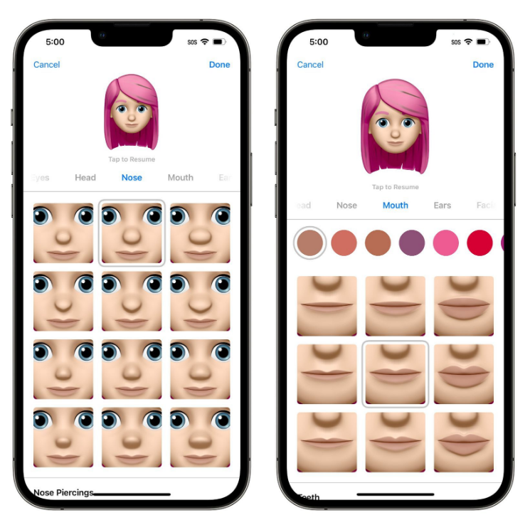 古塔苹果手机维修分享​iOS 16中的拟我表情有了哪些变化和升级 