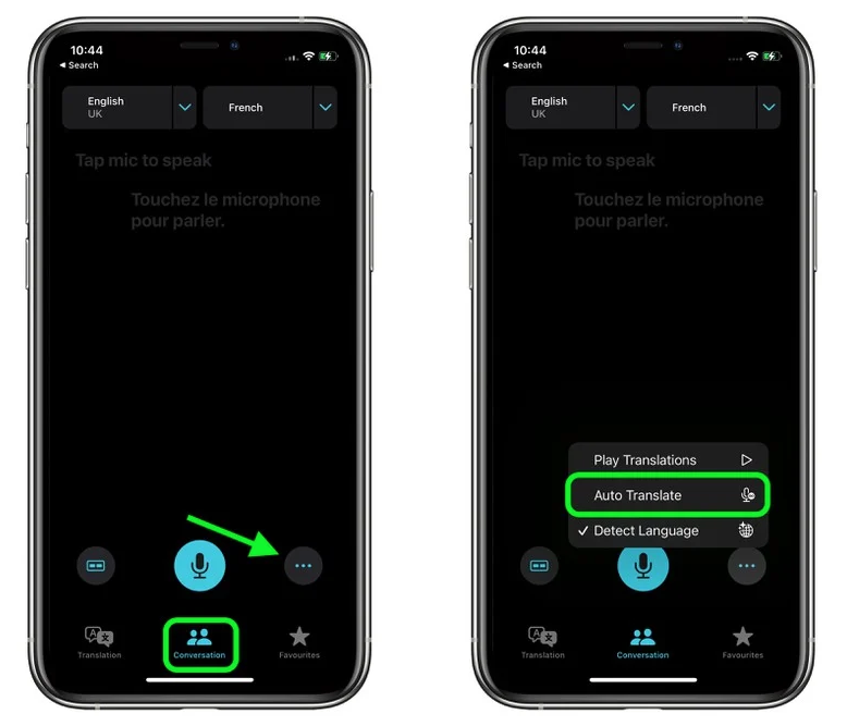 古塔苹果手机维修分享iOS 15 “翻译” App 新改进 